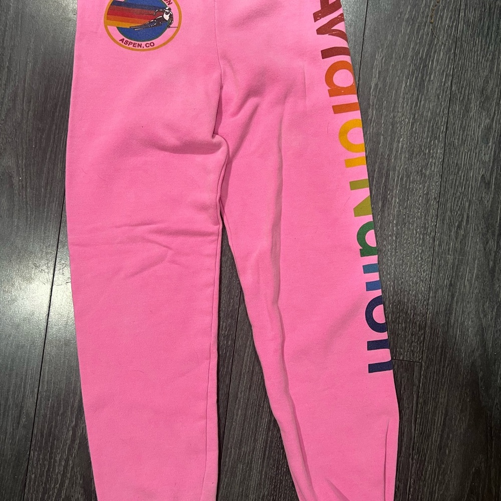 Aviator Nation pink kids sweatpants
